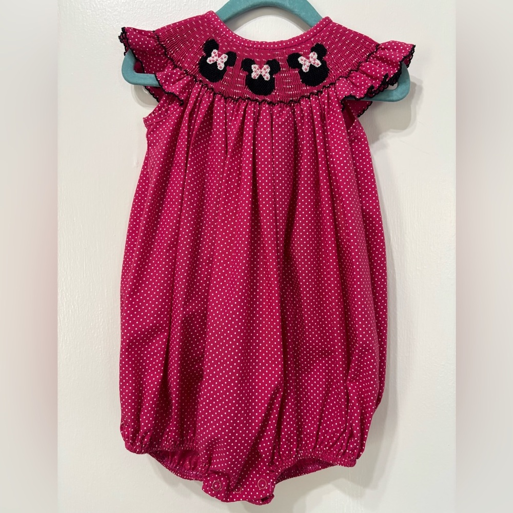 Minnie Mouse Smocked Bubble